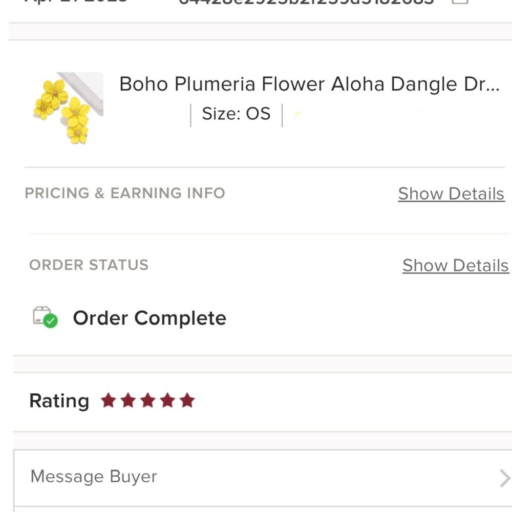 Boho Plumeria Flower Aloha Dangle Drop Statement Earrings White I - Picture 11 of 11